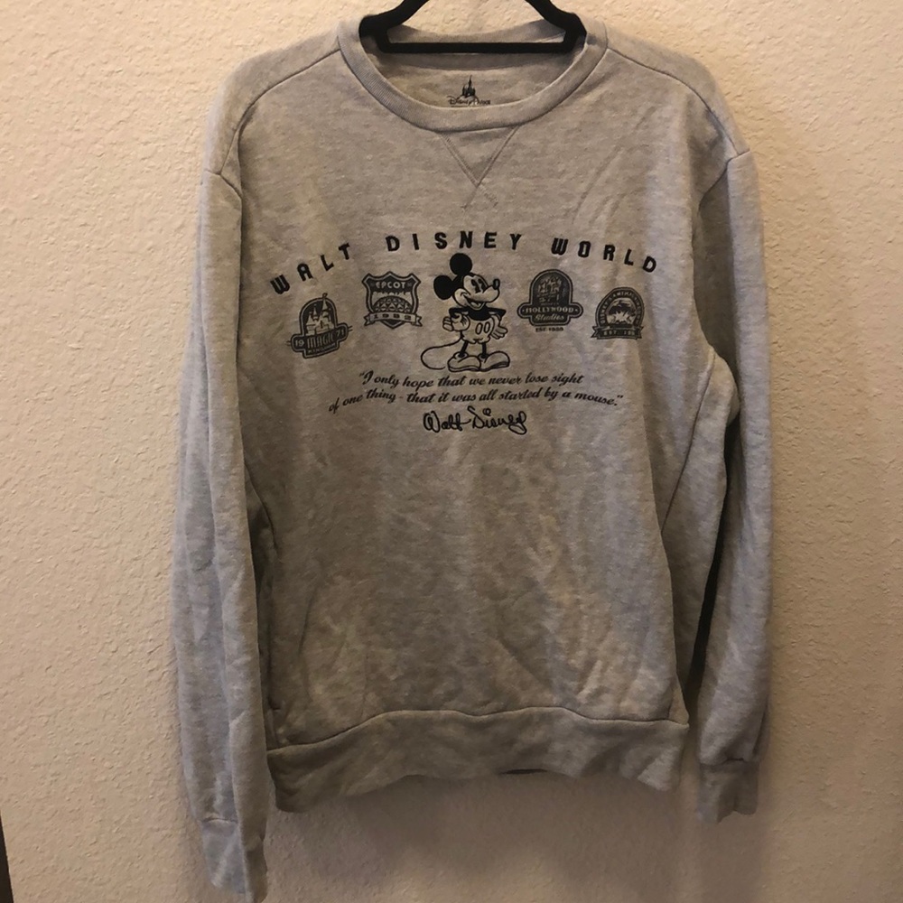 Disney Parks Authentic Gray Sweatshirt